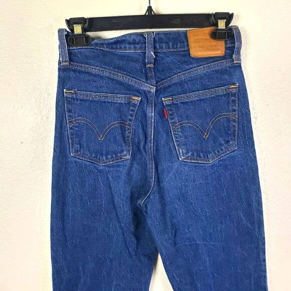 Levi Women's Ribcage Bootcut High-Rise Medium Denim Wash Jeans Size 26/Small - Picture 4 of 12
